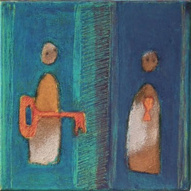 Peinture intitulée "Clé en main" par Bebu, Œuvre d'art originale, Huile