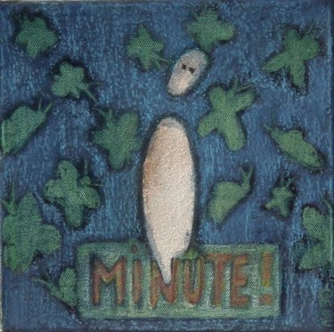 Peinture intitulée "Minute papillon!" par Bebu, Œuvre d'art originale, Huile