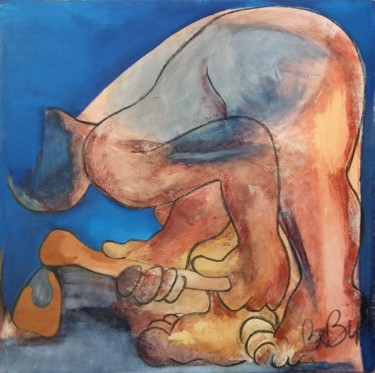 Peinture intitulée "Daba" par Bebu, Œuvre d'art originale, Huile
