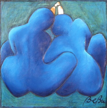 Peinture intitulée "De vous à vous" par Bebu, Œuvre d'art originale, Huile