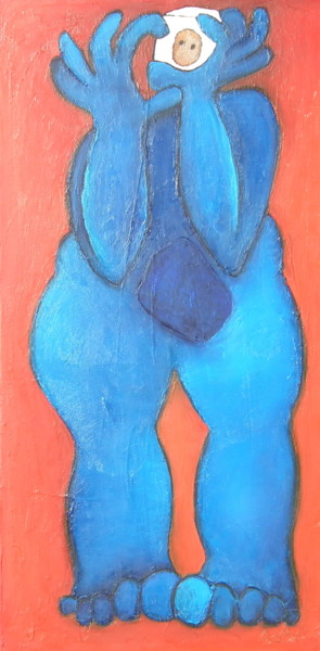 Peinture intitulée "Pile ou face" par Bebu, Œuvre d'art originale, Huile