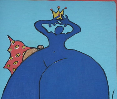 Peinture intitulée "Mon roi" par Bebu, Œuvre d'art originale, Acrylique