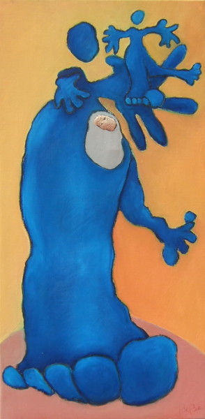 Peinture intitulée "Mime et sis ou l'Ar…" par Bebu, Œuvre d'art originale, Huile