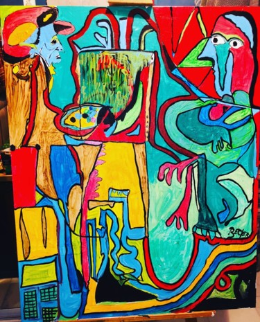 Painting titled "La mente abierta no…" by Becker Essaouilah, Original Artwork
