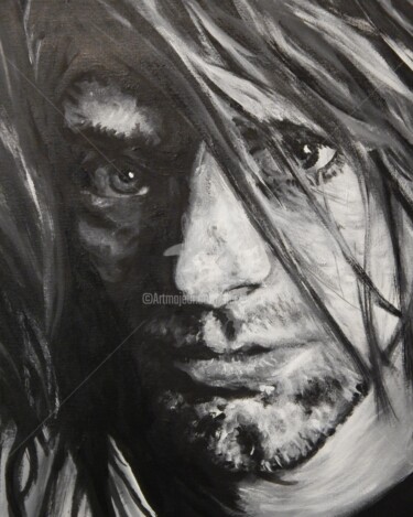 Pintura intitulada "Kurt" por Becky Arner, Obras de arte originais, Acrílico