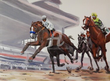 Painting titled "Justify" by Becky Arner, Original Artwork, Acrylic