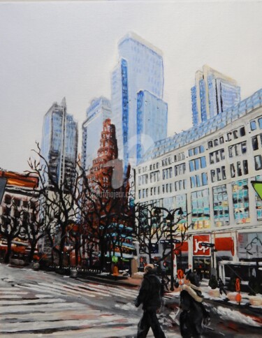 Malarstwo zatytułowany „New York Cold #3” autorstwa Becky Arner, Oryginalna praca, Akryl
