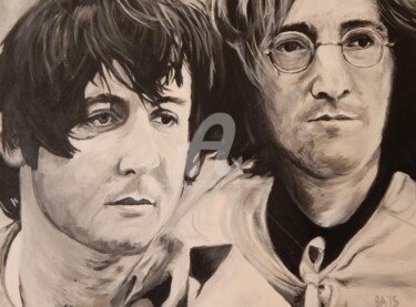 Painting titled "Paul and John" by Becky Arner, Original Artwork, Acrylic