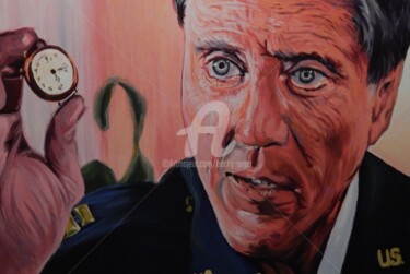 Painting titled "Pulp Fiction, Walken" by Becky Arner, Original Artwork, Acrylic