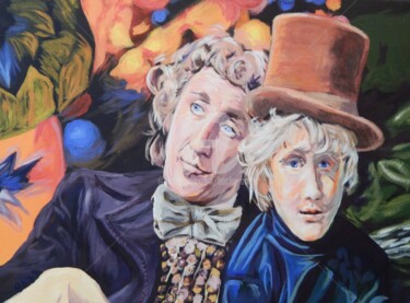 Malerei mit dem Titel "Williy Wonka & Char…" von Becky Arner, Original-Kunstwerk