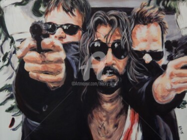 Pintura intitulada "The Boondock Saints" por Becky Arner, Obras de arte originais