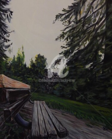 Malarstwo zatytułowany „Kurt's House” autorstwa Becky Arner, Oryginalna praca, Akryl