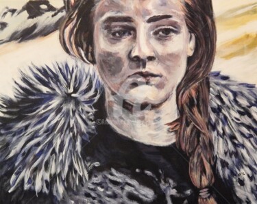 Painting titled "Sansa Stark" by Becky Arner, Original Artwork, Acrylic