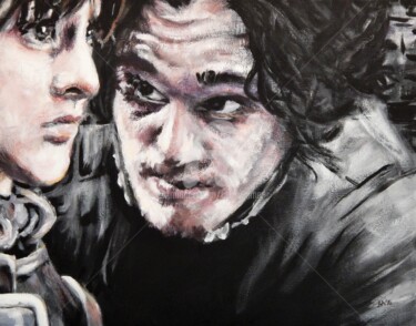 Pintura titulada "Bran Stark and Jon…" por Becky Arner, Obra de arte original, Acrílico
