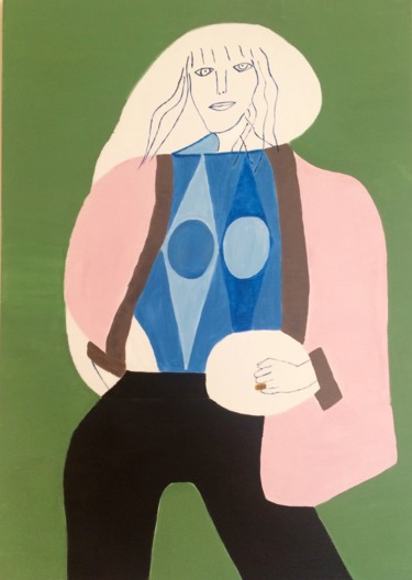 Peinture intitulée "Lou (inspiration co…" par Clara Becq, Œuvre d'art originale, Acrylique Monté sur Châssis en bois