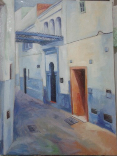 Painting titled "les ruelles maroc." by Be Youn, Original Artwork