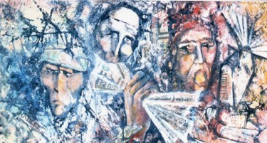 Collages intitulée "Liberté d'expression" par Mohamed Zaghloul, Œuvre d'art originale