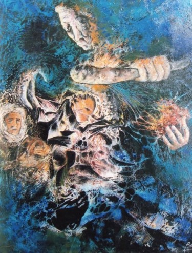 Peinture intitulée "Tchipa & la gourde" par Mohamed Zaghloul, Œuvre d'art originale
