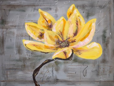 Картина под названием "Loft Flower" - Elizaveta Poliakova, Подлинное произведение искусства, Акрил