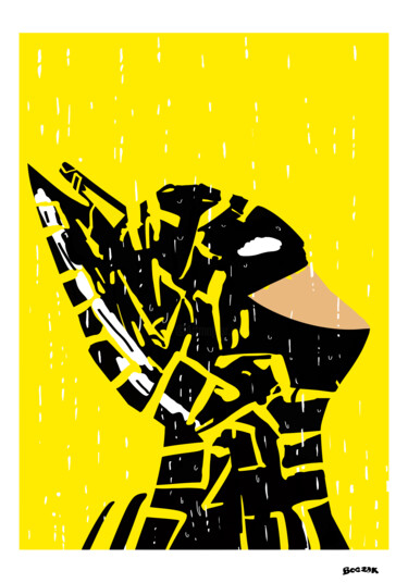 Grafika cyfrowa / sztuka generowana cyfrowo zatytułowany „Rainy day Bruce” autorstwa Beezak, Oryginalna praca, Malarstwo cyf…