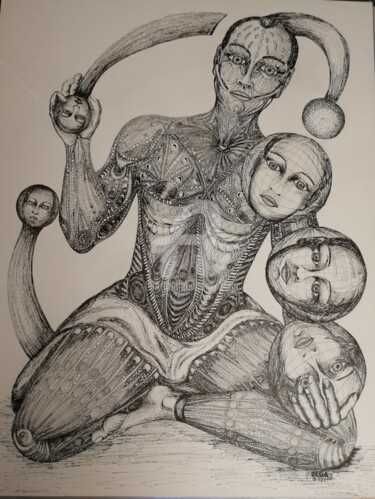 Drawing titled "LE DESTIN ©" by Bega, Original Artwork, Ink