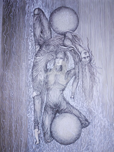 Desenho intitulada "Gymnastique ©" por Bega, Obras de arte originais, Tinta