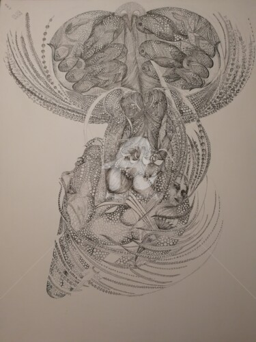 Desenho intitulada "LE TOURBILLON  ©" por Bega, Obras de arte originais, Tinta