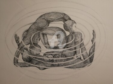 Tekening getiteld "Le Carrousel  ©" door Bega, Origineel Kunstwerk, Inkt