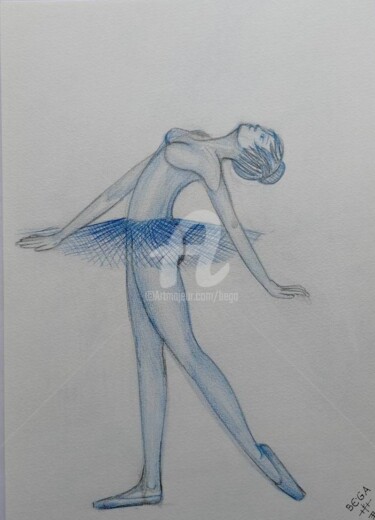 Рисунок под названием "BALLET ©" - Bega, Подлинное произведение искусства, Карандаш
