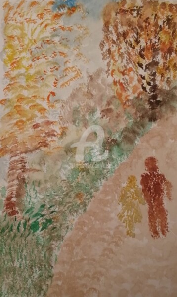 Dessin intitulée "BALADE  ©" par Bega, Œuvre d'art originale, Aquarelle