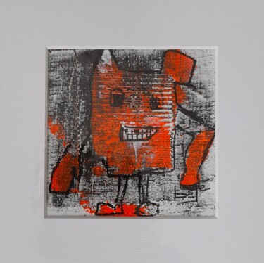 绘画 标题为“Faces” 由Bégé, 原创艺术品, 丙烯 安装在纸板上