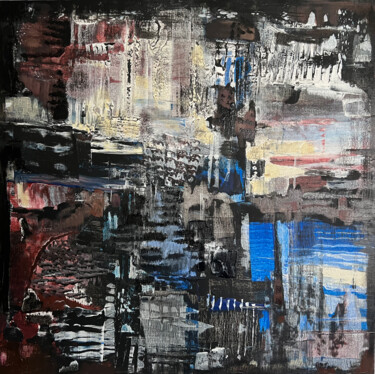 Schilderij getiteld "abstrait" door Behzad Nahed, Origineel Kunstwerk, Acryl Gemonteerd op Karton