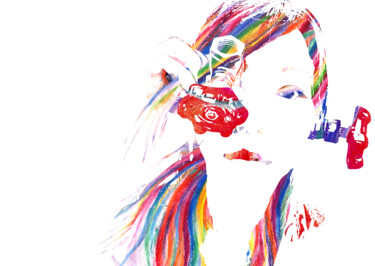Arts numériques intitulée "水道バルブはおしゃれだ" par 唄西繭子 / Mayuko Utanishi, Œuvre d'art originale, Peinture numérique