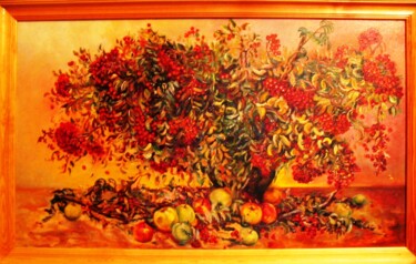 Painting titled "н-т  рябина" by Beker, Original Artwork, Oil