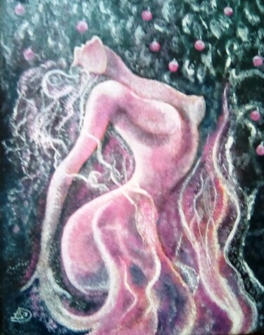 Peinture intitulée "розовая ева" par Beker, Œuvre d'art originale, Huile