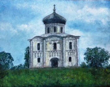 Ζωγραφική με τίτλο "этюд . Церковь Покр…" από Бекер, Αυθεντικά έργα τέχνης, Λάδι