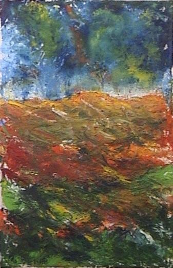 Painting titled "	Paysage 4" by Mohammed Bekhti, Original Artwork