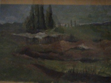 Painting titled "paysage." by Mohammed Bekhti, Original Artwork