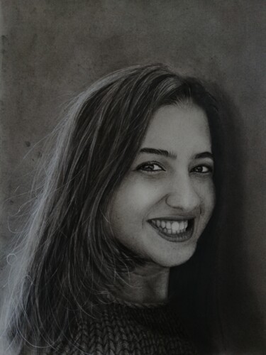 Dessin intitulée "Portrait of A Young…" par Bekir İSlam, Œuvre d'art originale, Graphite