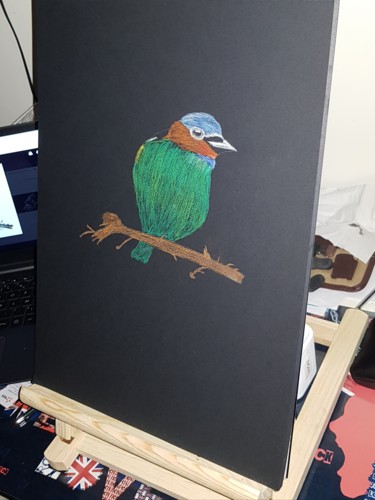 Dibujo titulada "Lil Bird.jpg" por Jihane Bekkaoui, Obra de arte original