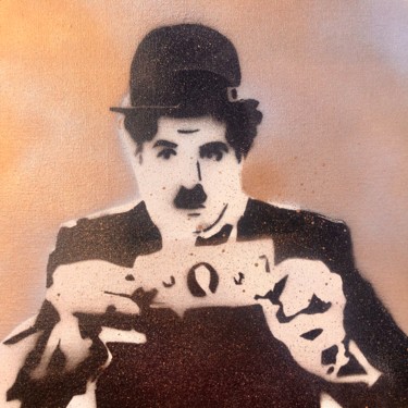 Peinture intitulée "Chaplin" par Bel-Ami, Œuvre d'art originale, Bombe aérosol