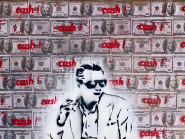 Peinture intitulée "Cash !" par Bel-Ami, Œuvre d'art originale, Bombe aérosol