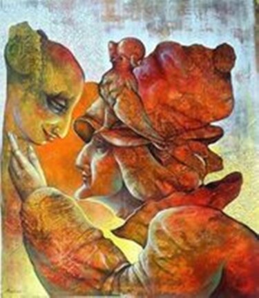 Painting titled "Иллюзия / Illusion" by Bela Lebedeva, Original Artwork, Acrylic