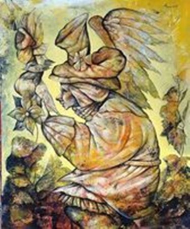 Картина под названием "В лесу / In a Forest" - Bela Lebedeva, Подлинное произведение искусства, Акрил