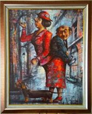 Картина под названием "Прогулка / Walking" - Bela Lebedeva, Подлинное произведение искусства, Акрил