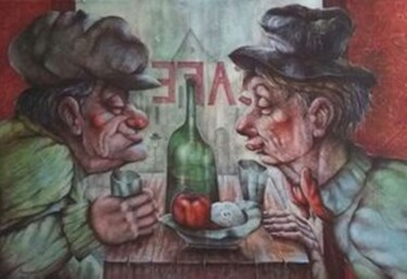 Painting titled "Соумышленники / The…" by Bela Lebedeva, Original Artwork, Acrylic