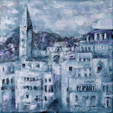 Картина под названием "Old Jaffa view" - Svetlana Belenkin, Подлинное произведение искусства, Акрил Установлен на Деревянная…