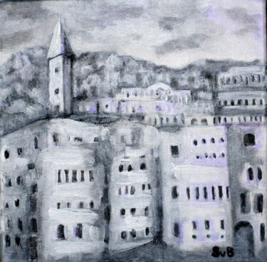 Картина под названием "Old Jaffa" - Svetlana Belenkin, Подлинное произведение искусства, Масло Установлен на Деревянная рама…
