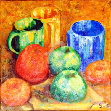 Painting titled "Colors and taste" by Svetlana Belenkin, Original Artwork, Acrylic Mounted on Wood Stretcher frame