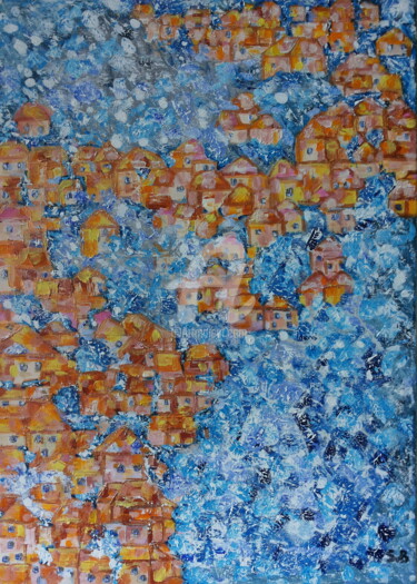제목이 "Winter near Jerusal…"인 미술작품 Svetlana Belenkin로, 원작, 아크릴 나무 들것 프레임에 장착됨